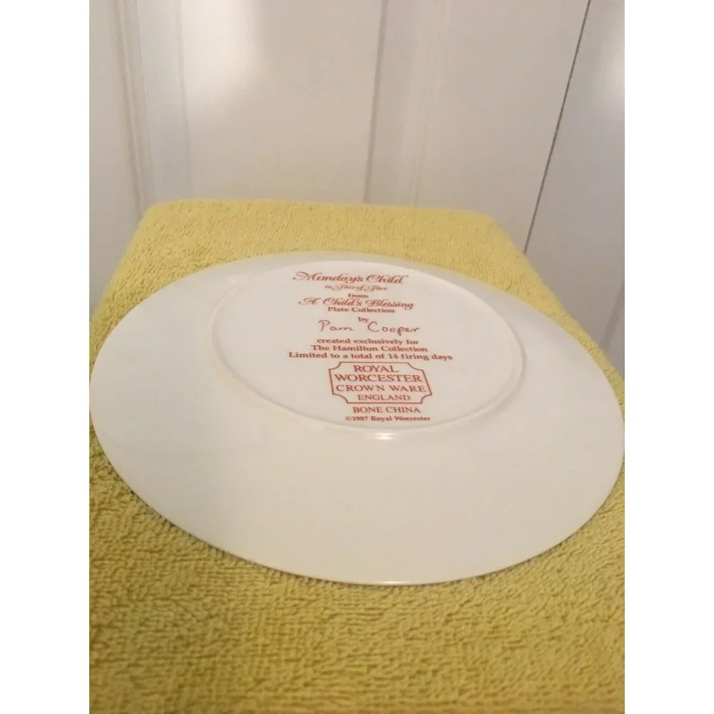 Monday's Child Is Fair of Face-A Child's Blessing Plate Collection by Pam Cooper